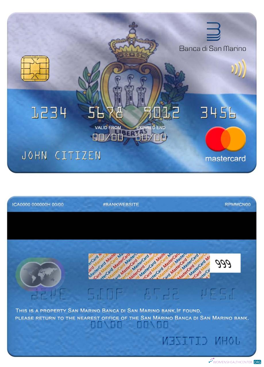 Download San Marino Banca di San Marino bank mastercard Photoshop template
